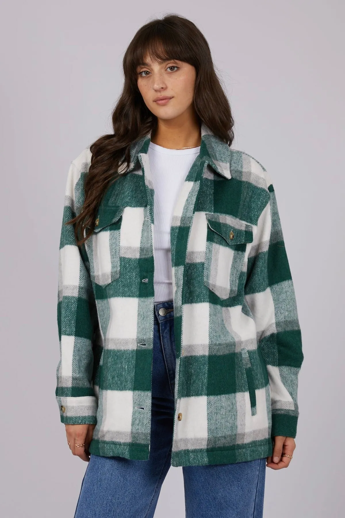 Eden Green Check Shacket