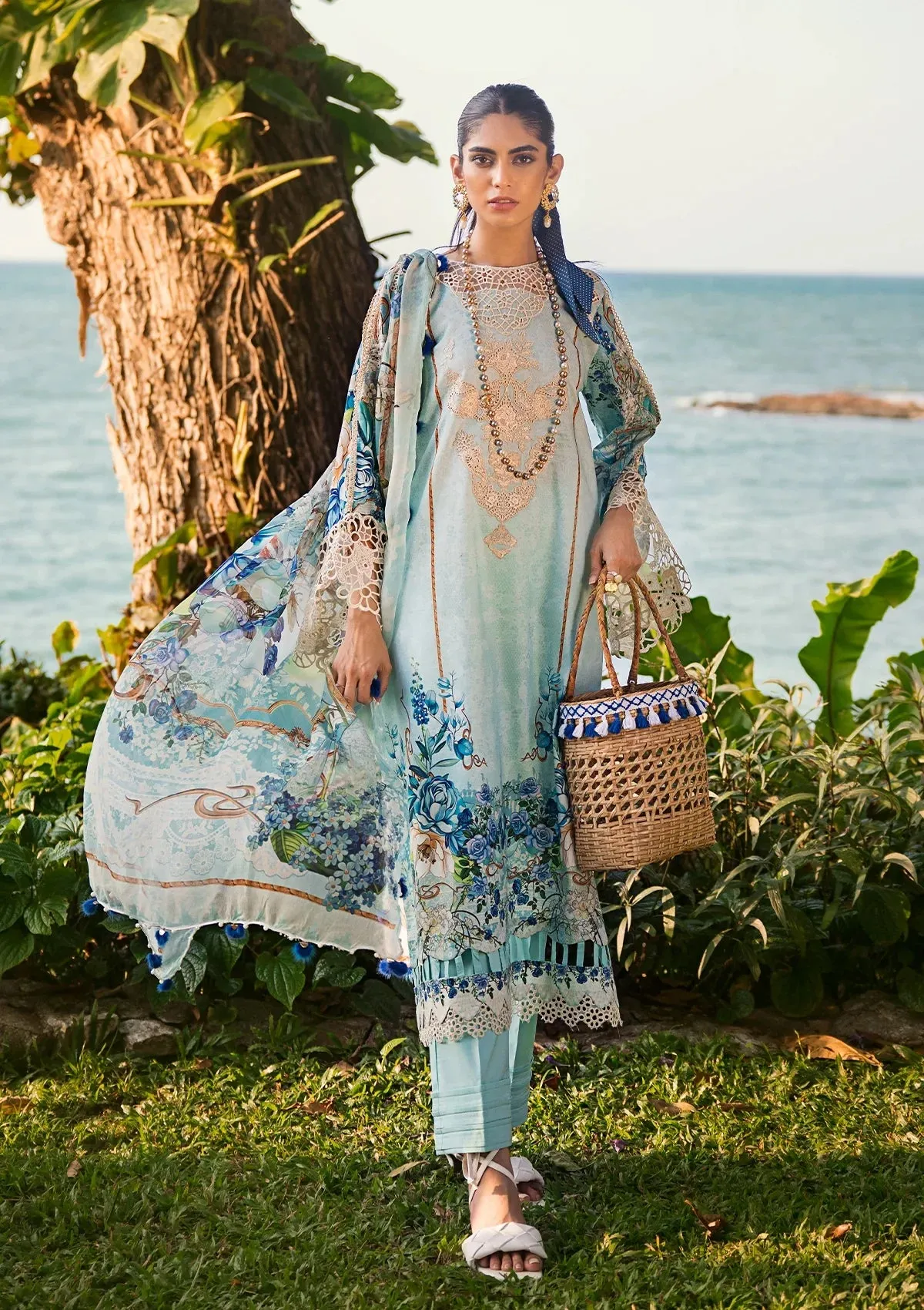 Elaf Embroidered Limited Edition Lawn Collection – ESL-07B HEAVEN'S MIST