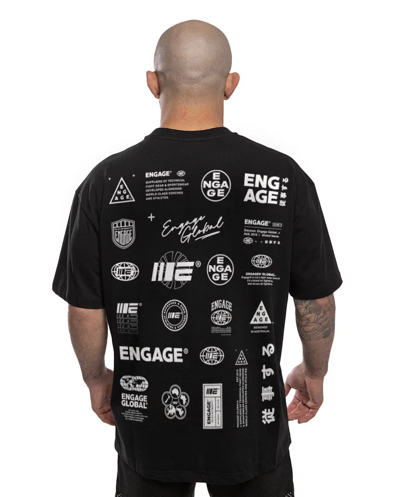 Engage Billboard Oversized T-Shirt (Black)