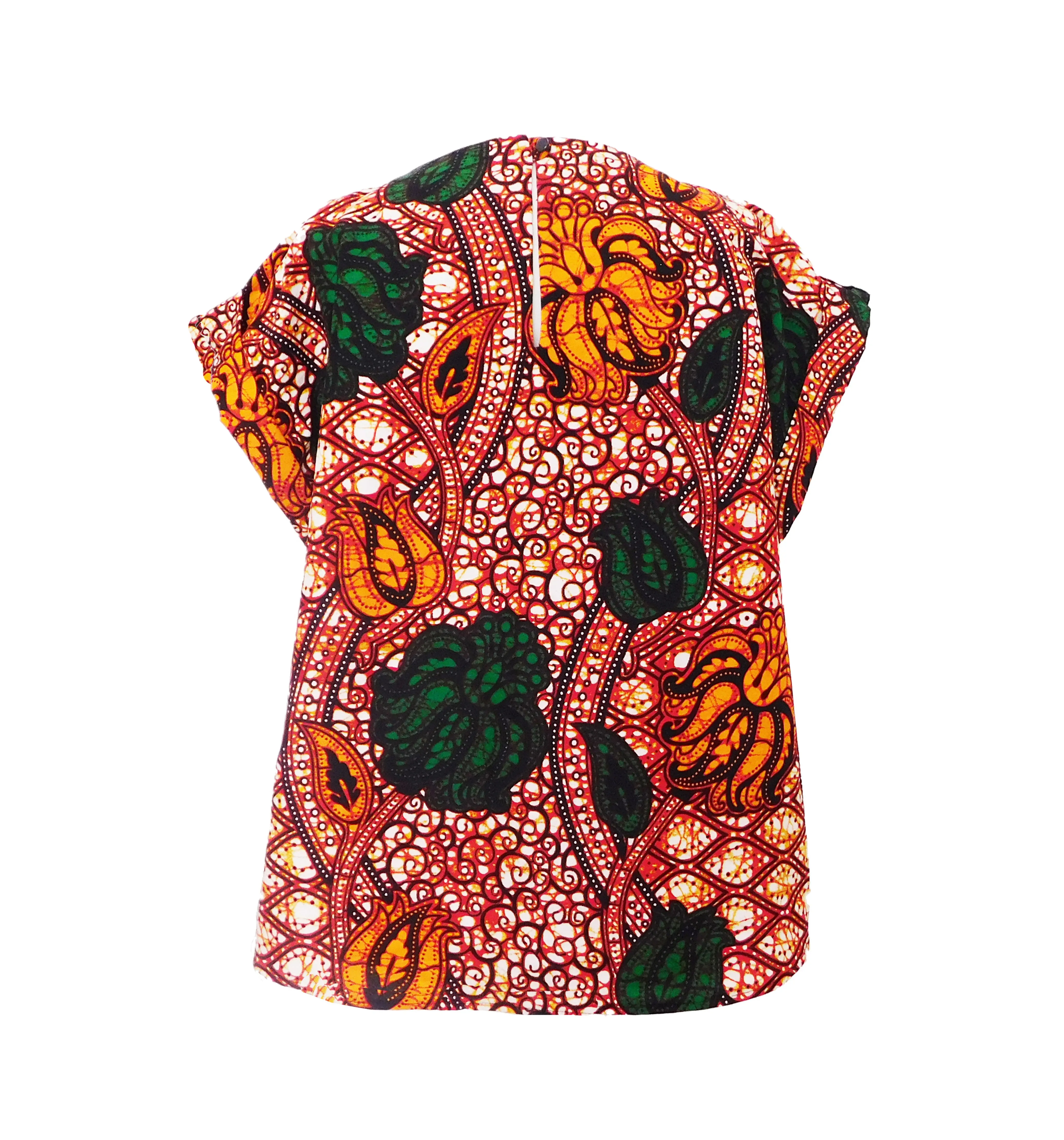 ER-ZUM-AH Kiki Fold Up Sleeve Print Top