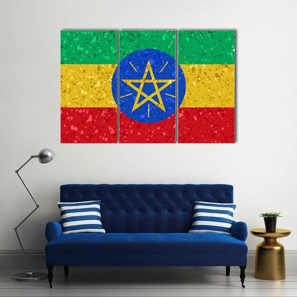 Ethiopian Flag Canvas Wall Art