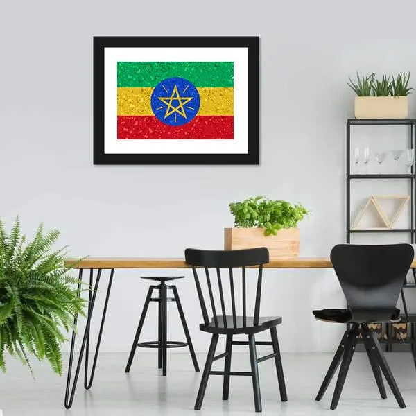 Ethiopian Flag Canvas Wall Art