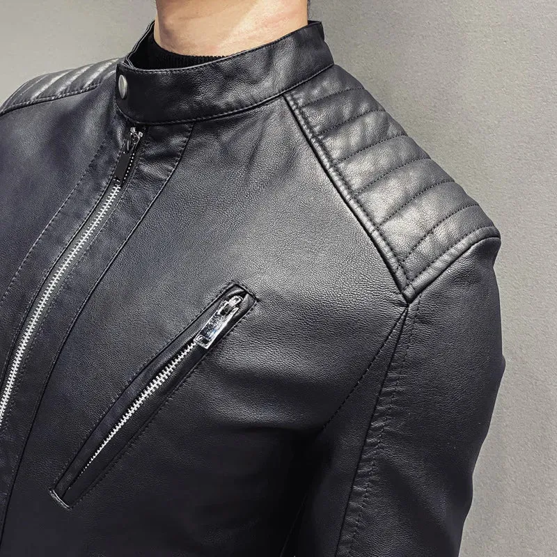 Fashion Motorcycle Zipper Fit Jacket