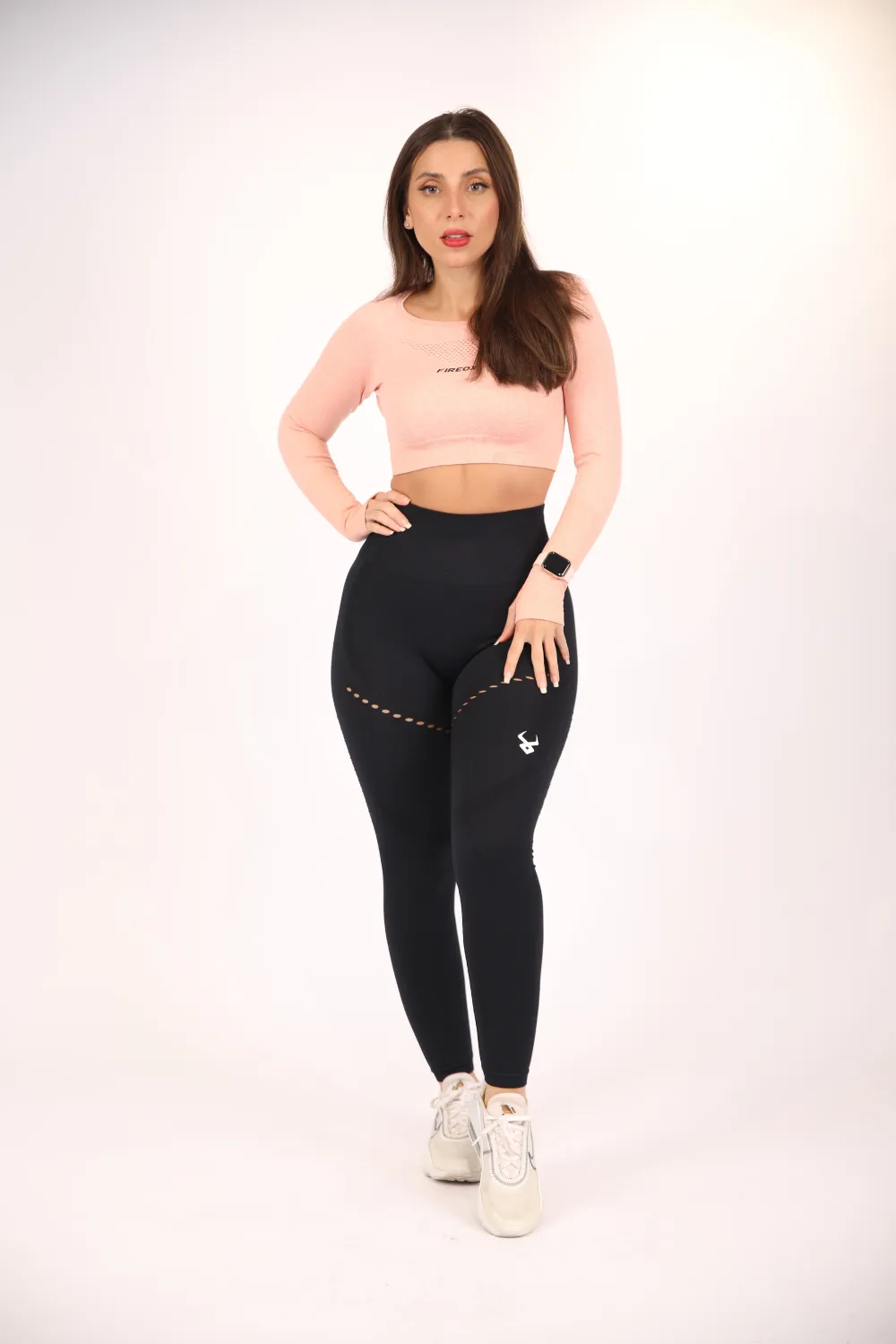 Fireox Crop top long Sleeve, Pink