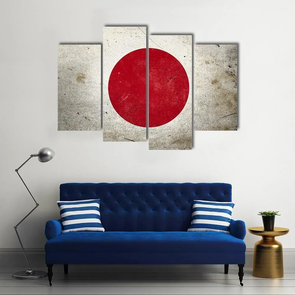 Flag Of Japan Canvas Wall Art