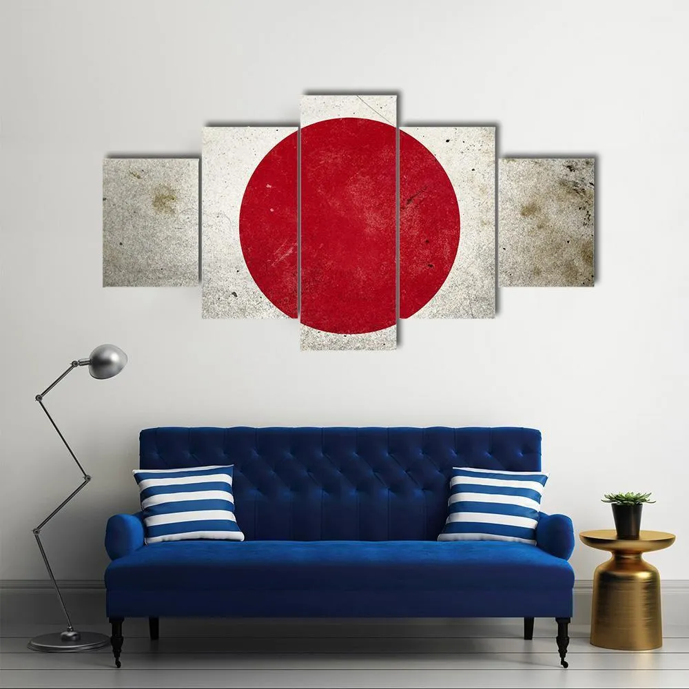 Flag Of Japan Canvas Wall Art