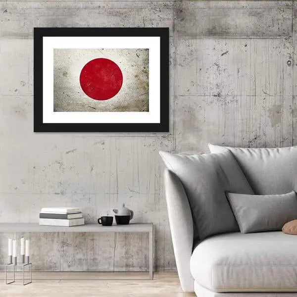 Flag Of Japan Canvas Wall Art