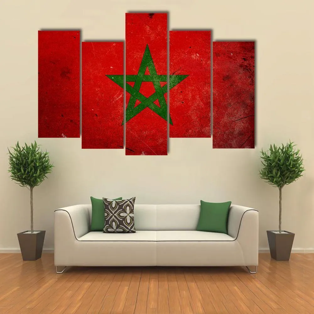 Flag Of Morocco Canvas Wall Art