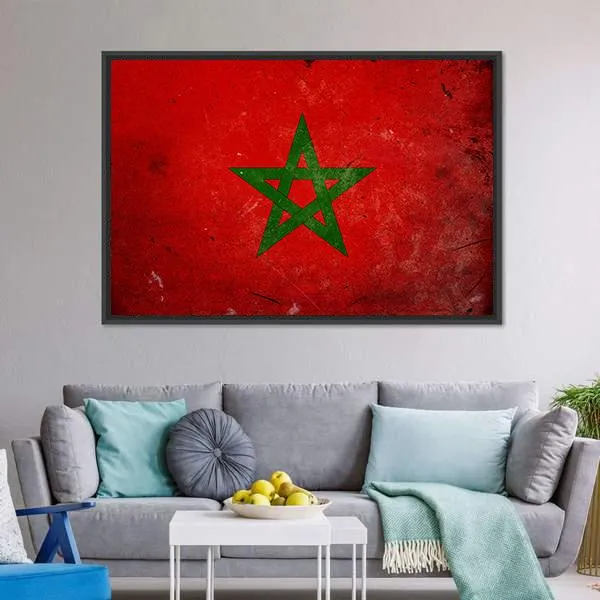 Flag Of Morocco Canvas Wall Art