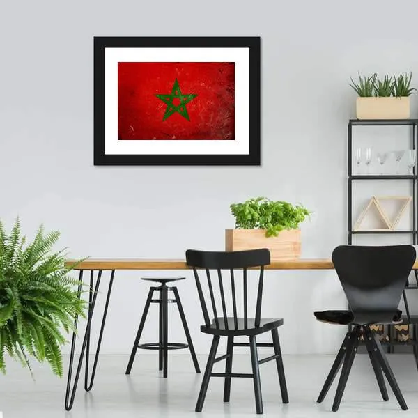 Flag Of Morocco Canvas Wall Art