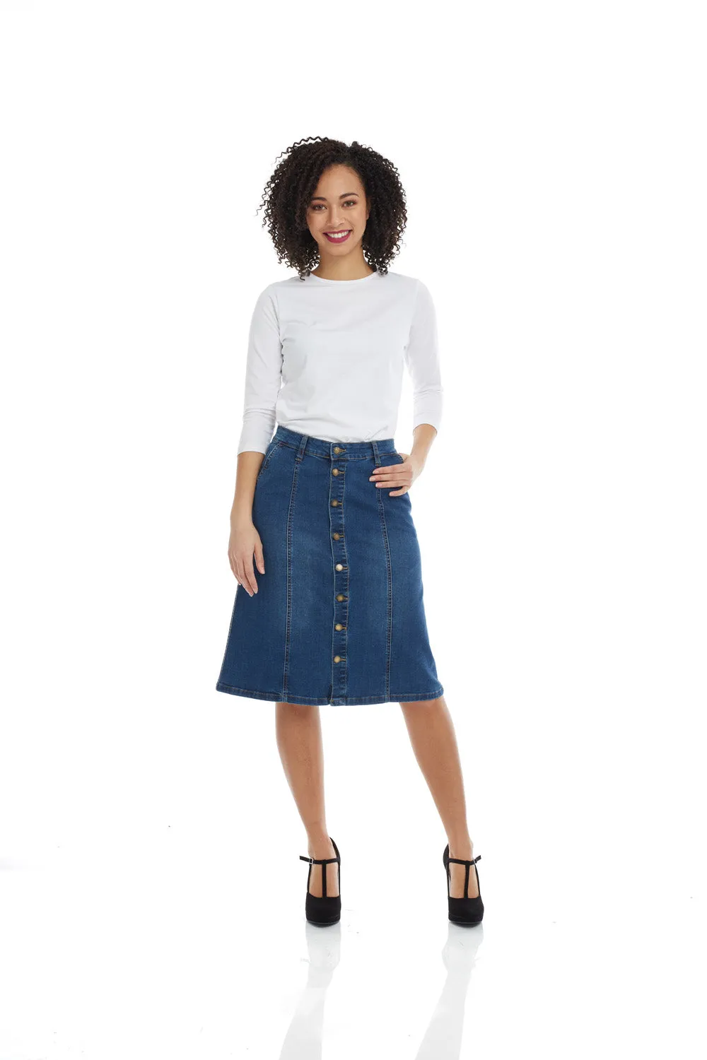 Flary A-Line jean skirt 'Chelsea'