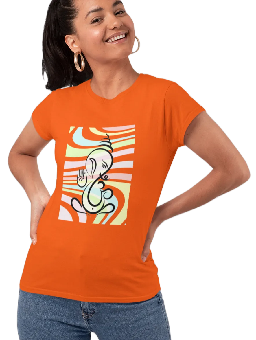 Ganesha T Shirt for Women D84