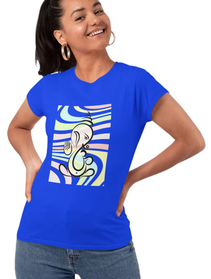 Ganesha T Shirt for Women D84