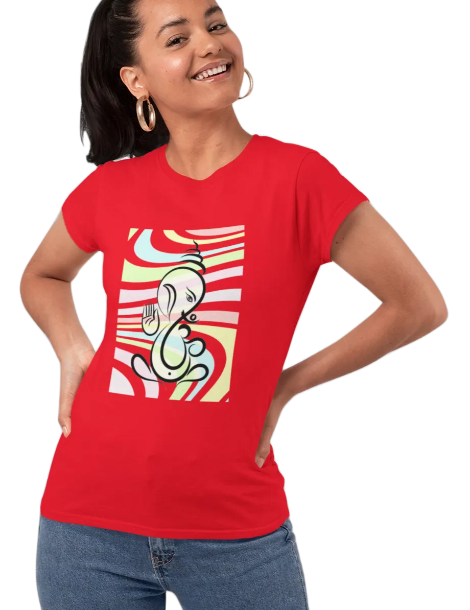 Ganesha T Shirt for Women D84