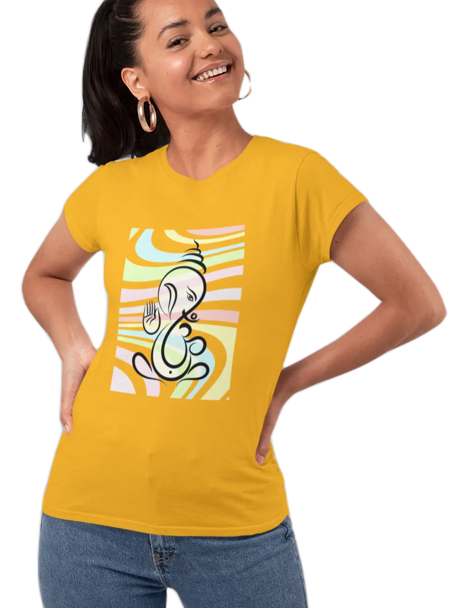 Ganesha T Shirt for Women D84