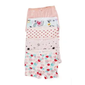 GIRLS MULTICOLOR PRINT BOXER SET