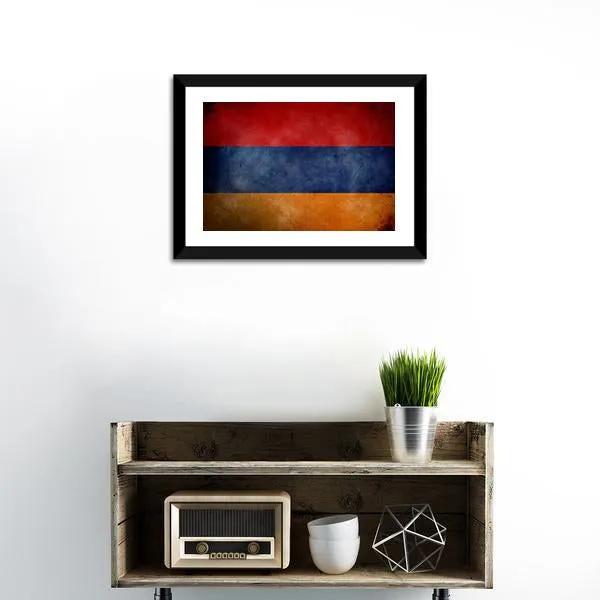 Grunge Armenian Flag Canvas Wall Art