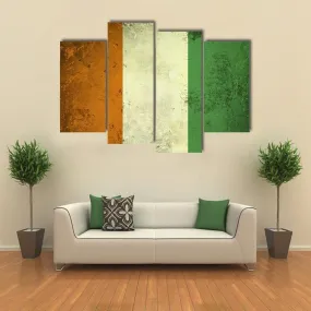 Grunge Ivory Coast Flag Canvas Wall Art