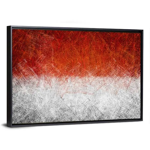 Grunge Monaco Flag Canvas Wall Art