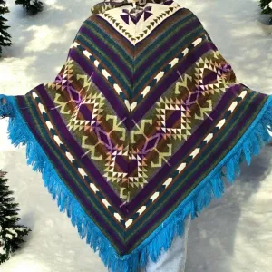 Handmade Wool Poncho for Youth (3)