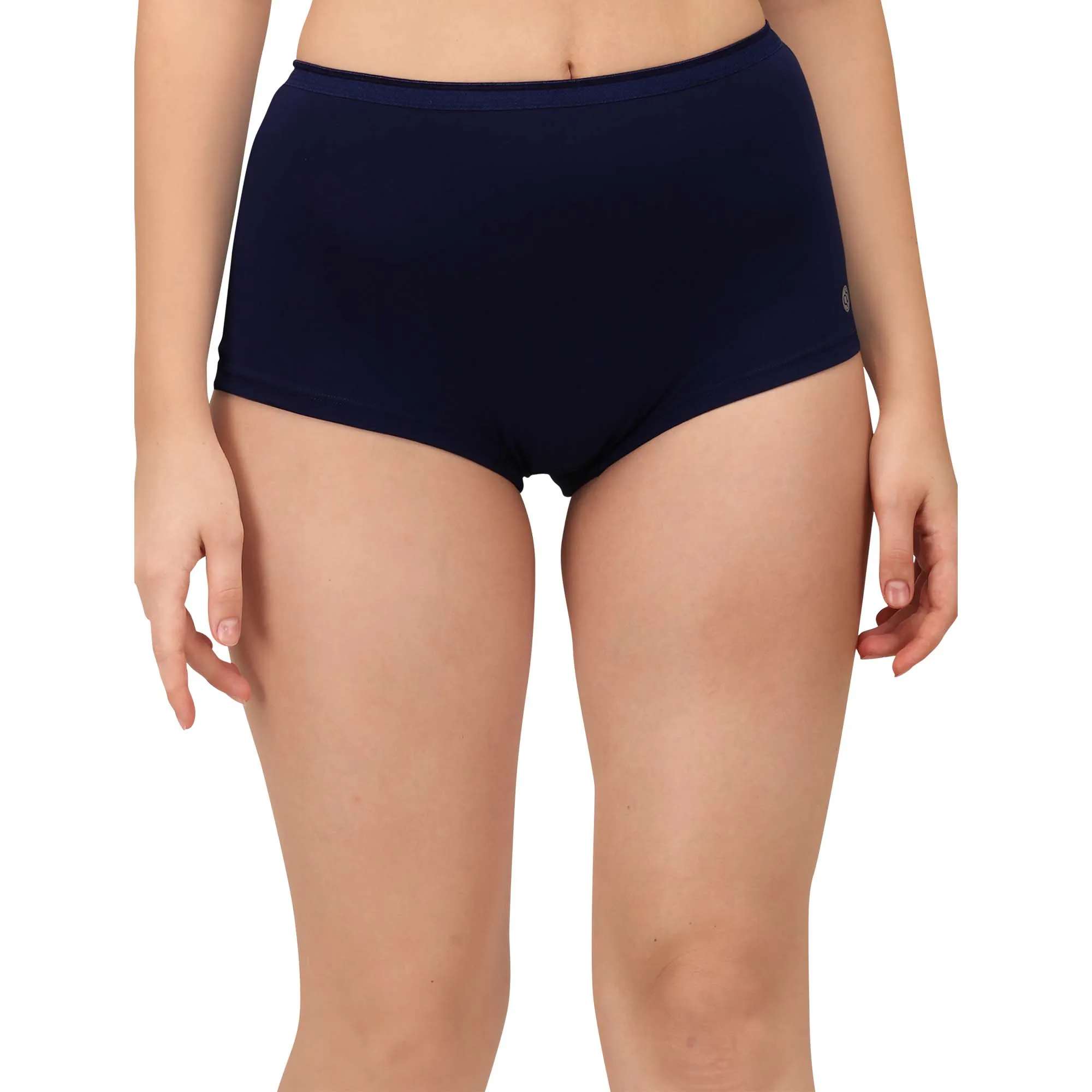 High Rise Full Coverage Cotton Spandex Boyshorts (Pack of 2) - 2BS-25