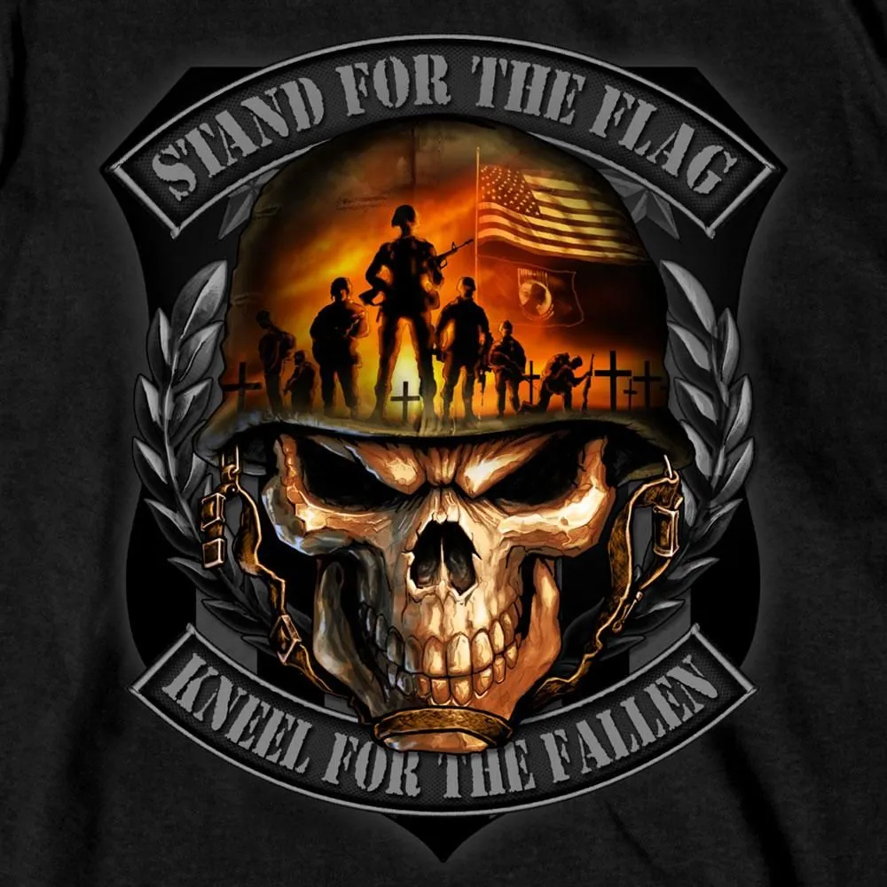 Hot Leathers GMD1501 Stand for the Flag Skull T-Shirt