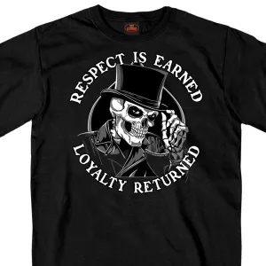 Hot Leathers GMS1347 Men’s ‘Respect Top Hat’ Black T-Shirt