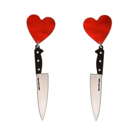 I Heart Knives Earrings in SASSY