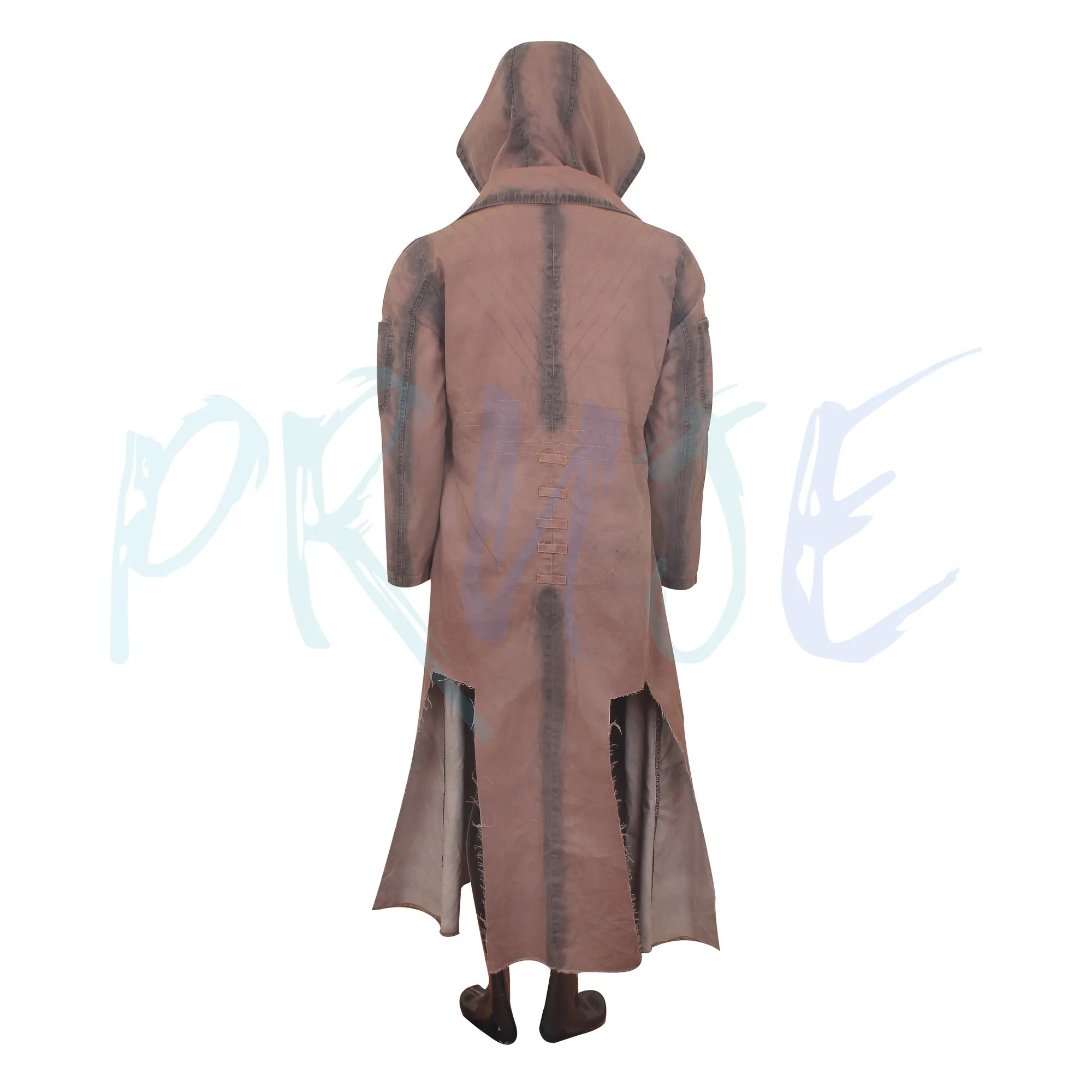 Inspired FO Trench Coat, Ghoul Cosplay, Post-Apocalyptic Cosplay with Split Ends