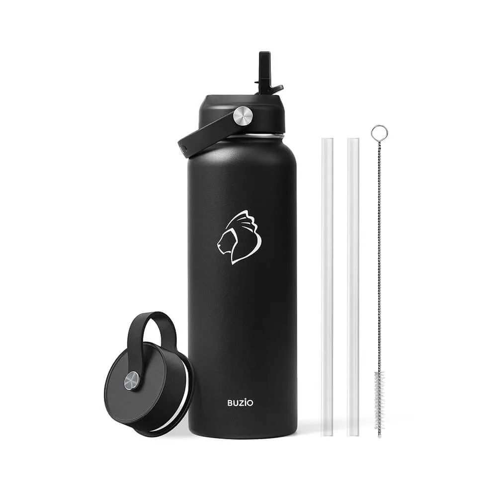 Insulated Water Bottles with 2 Lids | 40oz