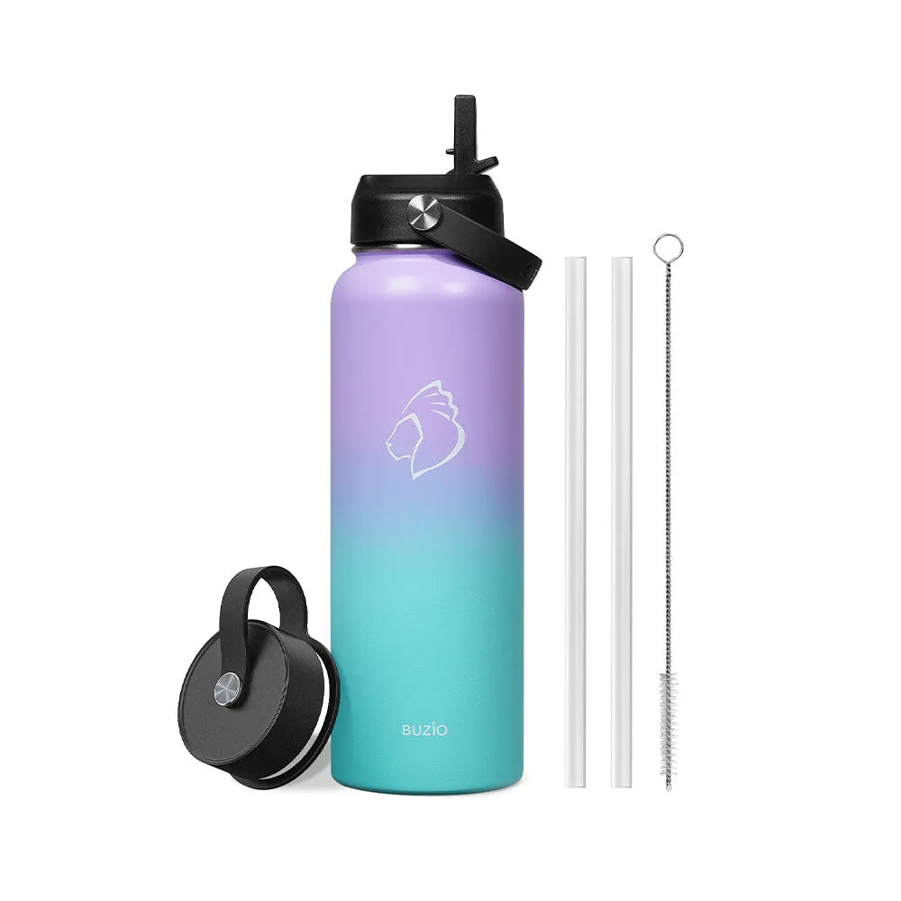 Insulated Water Bottles with 2 Lids | 40oz