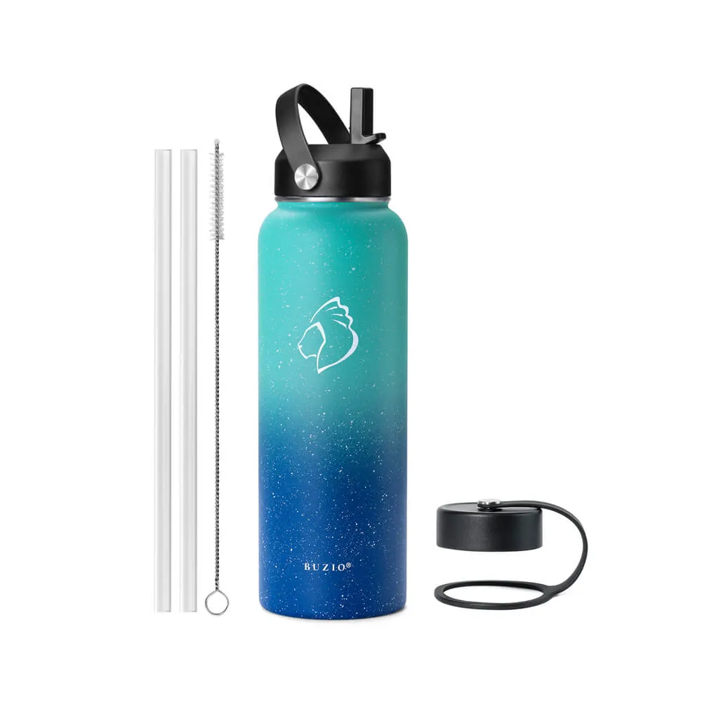 Insulated Water Bottles with 2 Lids | 40oz