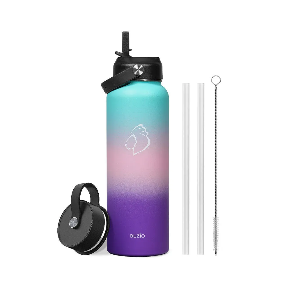 Insulated Water Bottles with 2 Lids | 40oz