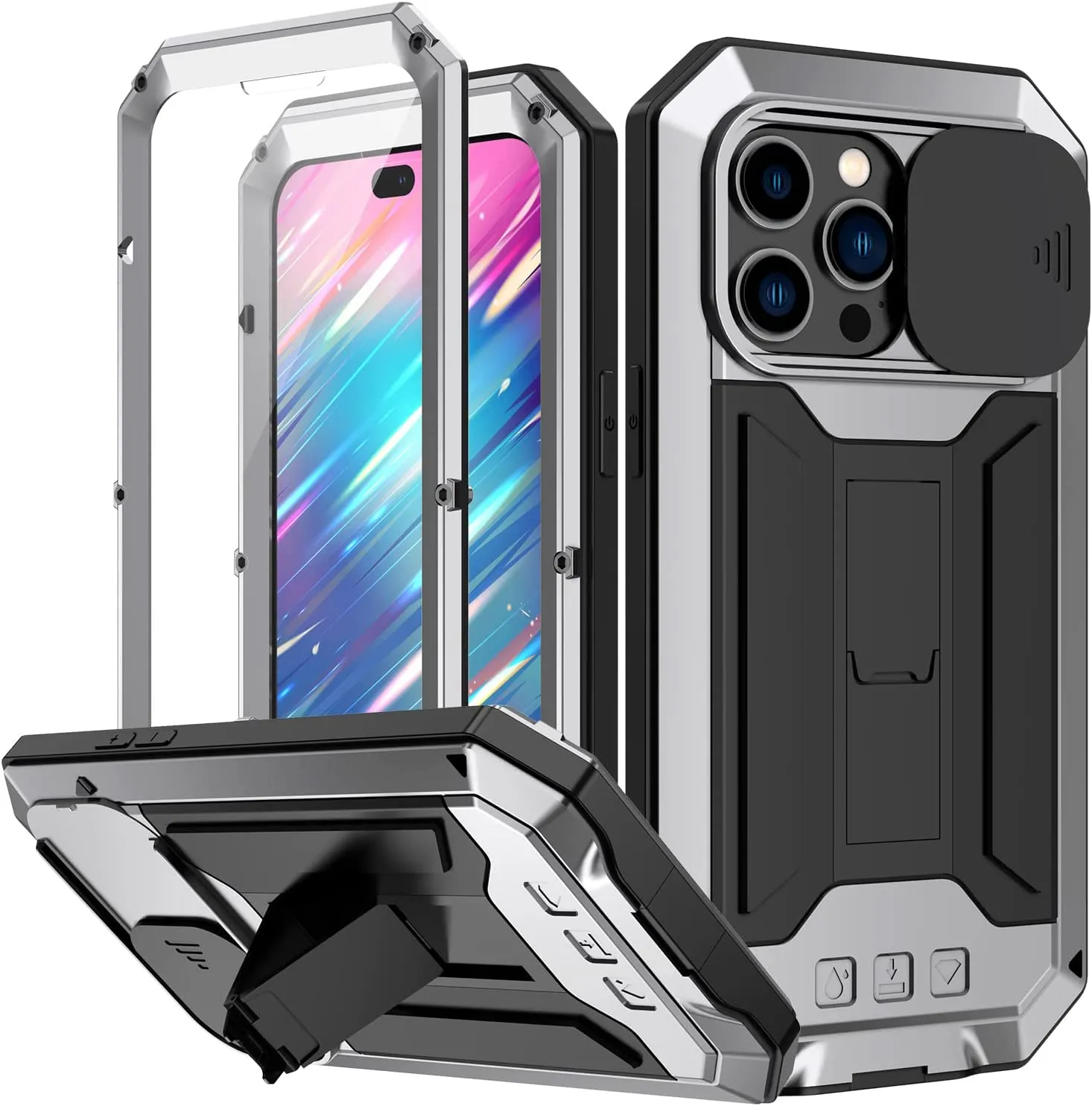 iPhone 15 Metal Rugged Case