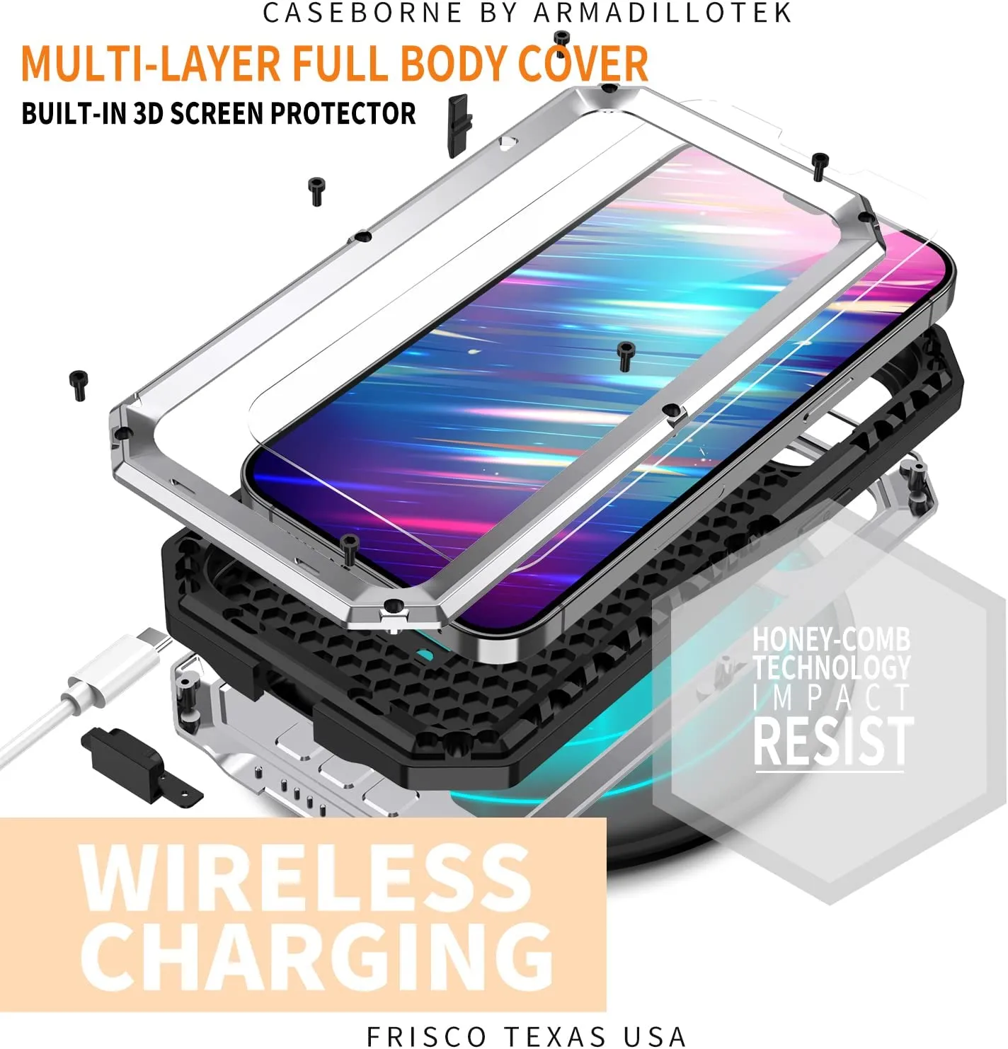 iPhone 15 Metal Rugged Case