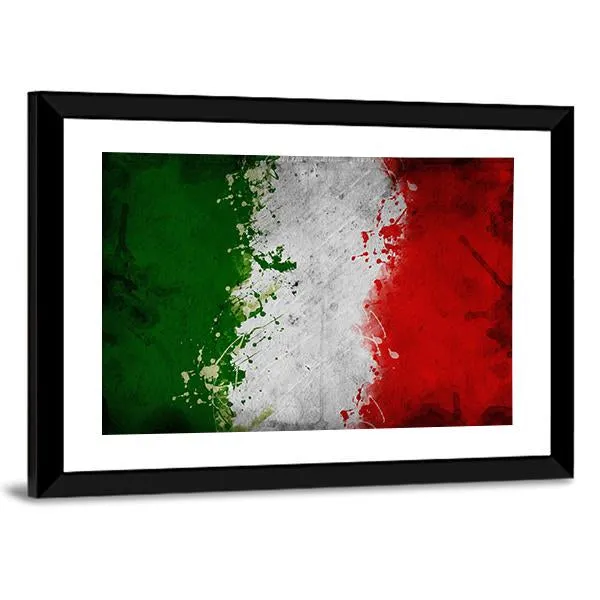 Italy Flag Canvas Wall Art