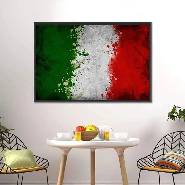 Italy Flag Canvas Wall Art