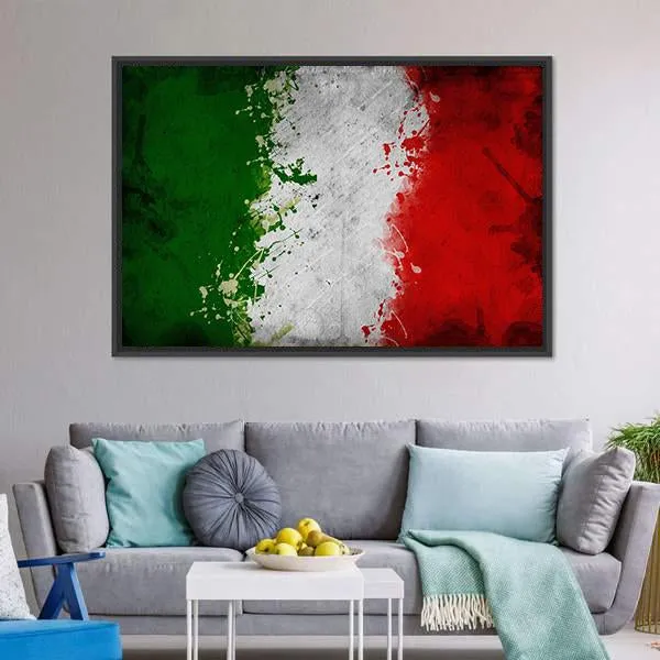 Italy Flag Canvas Wall Art