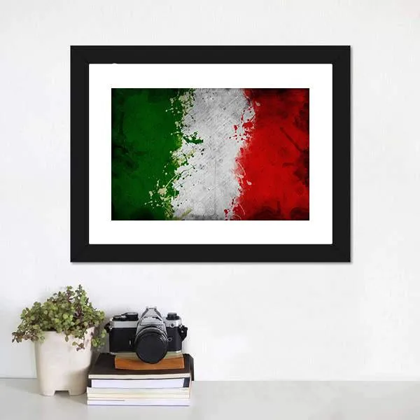 Italy Flag Canvas Wall Art