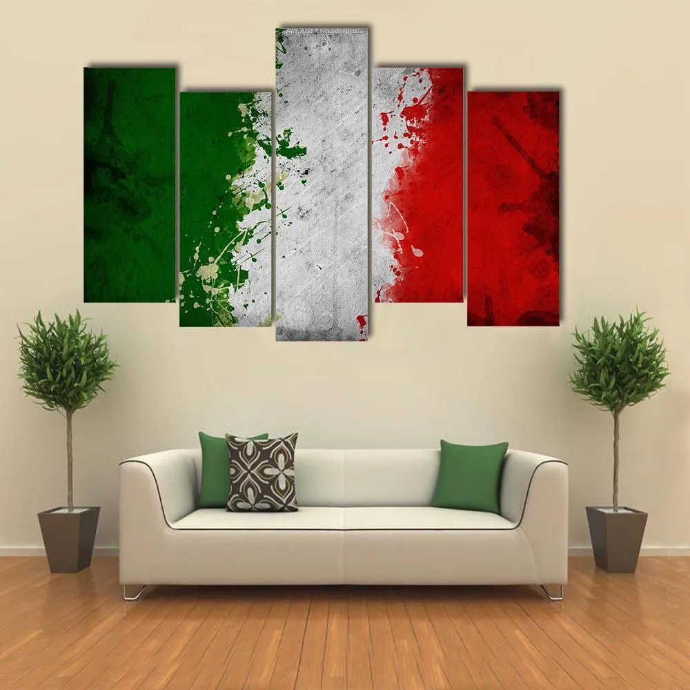 Italy Flag Canvas Wall Art