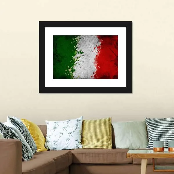 Italy Flag Canvas Wall Art