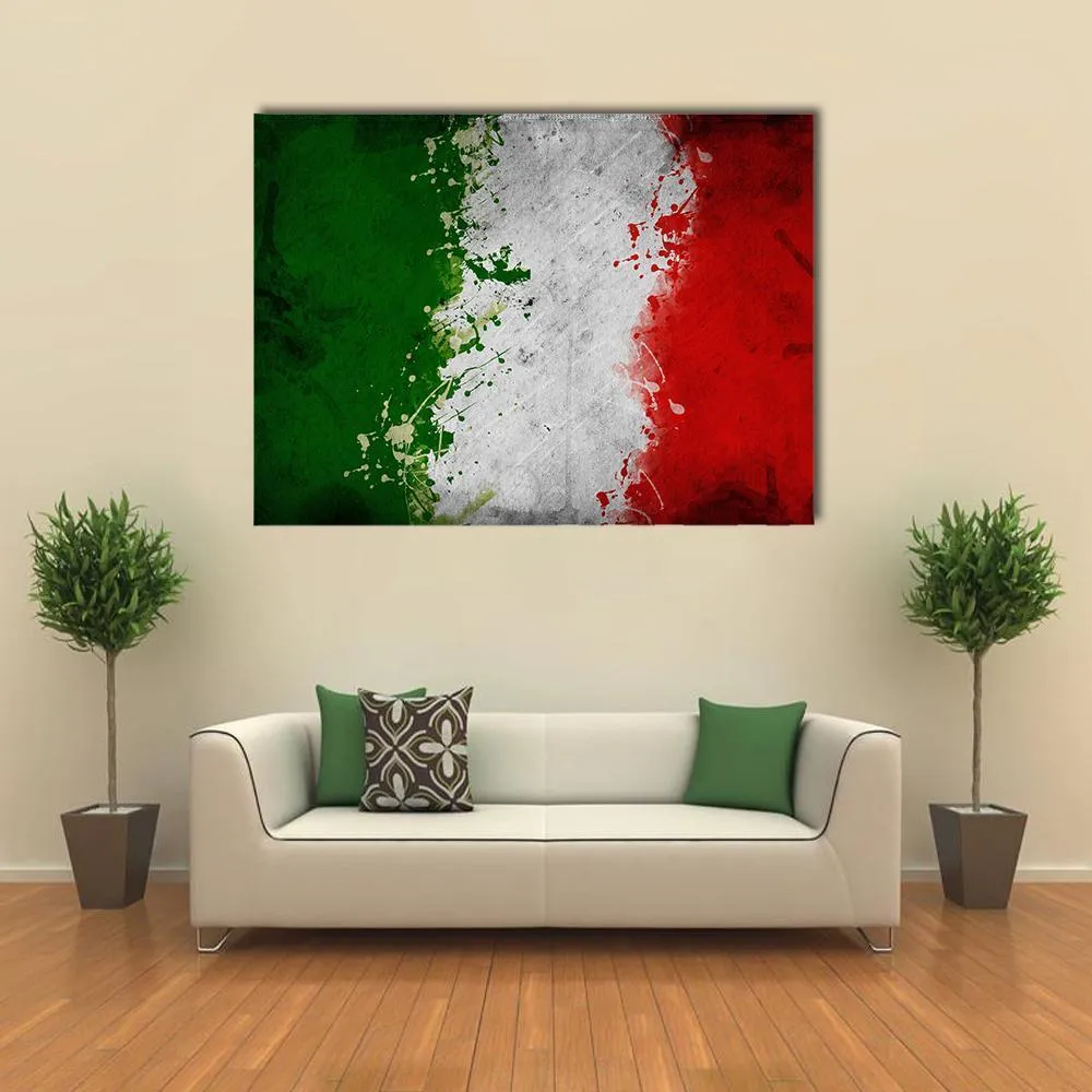 Italy Flag Canvas Wall Art