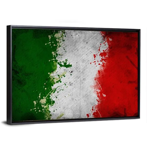 Italy Flag Canvas Wall Art