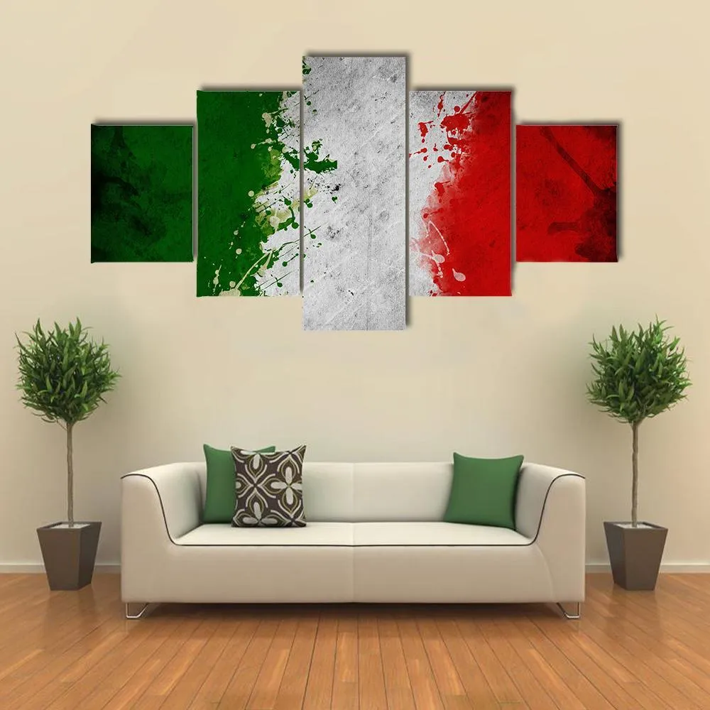 Italy Flag Canvas Wall Art