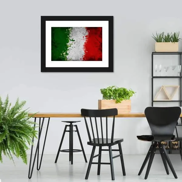 Italy Flag Canvas Wall Art