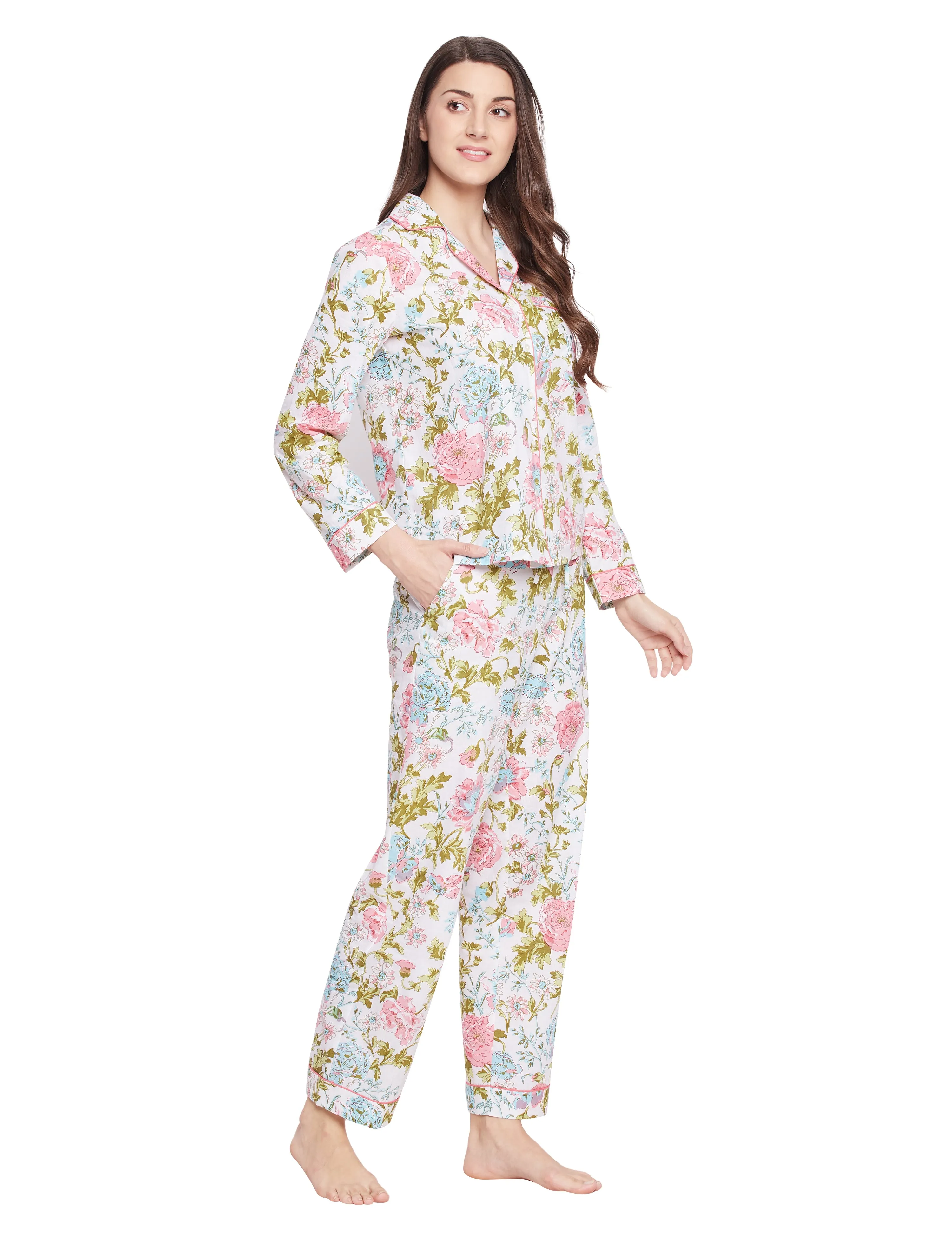 Jennie Cotton Woven Printed Pajama Set