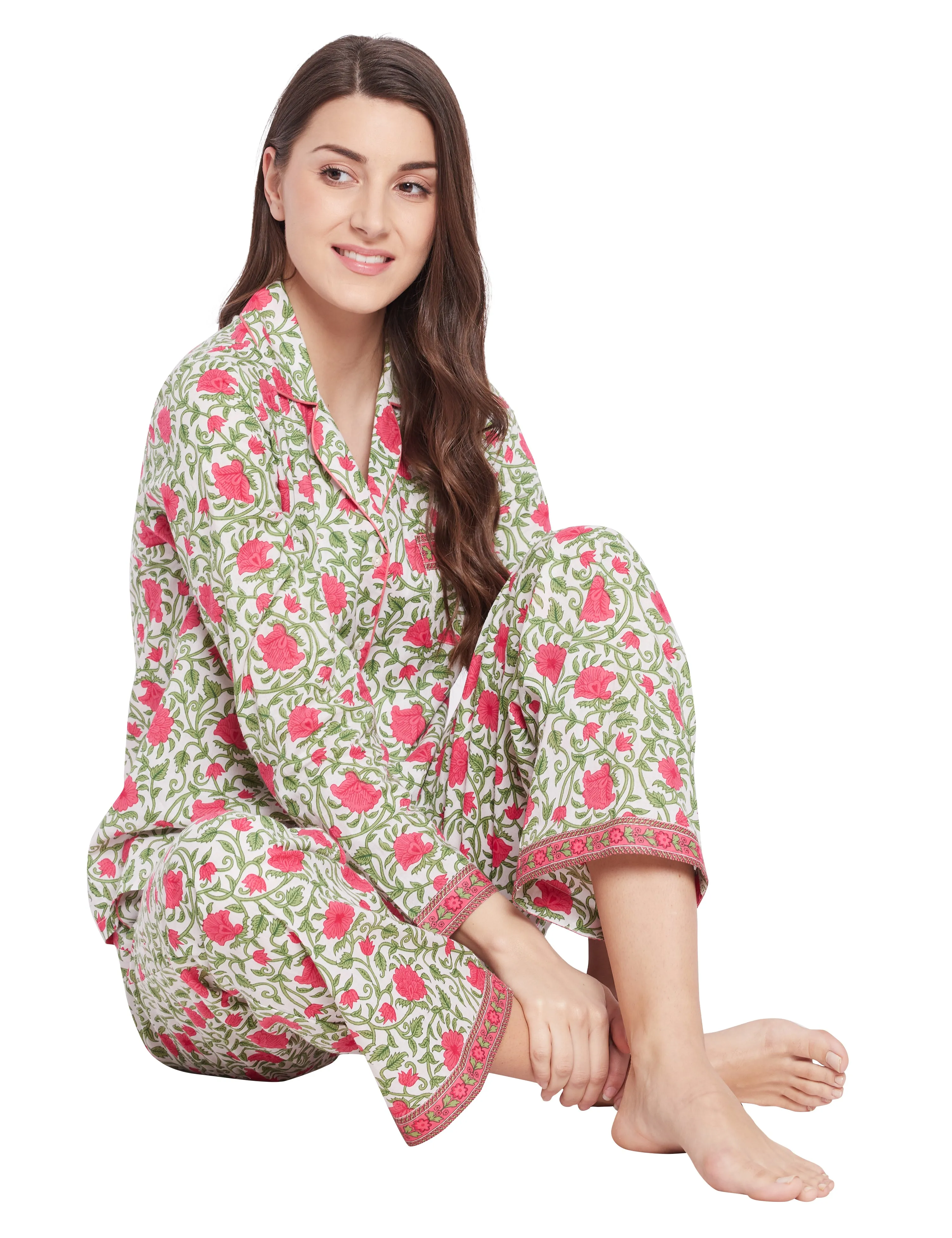 Jennie Cotton Woven Printed Pajama Set