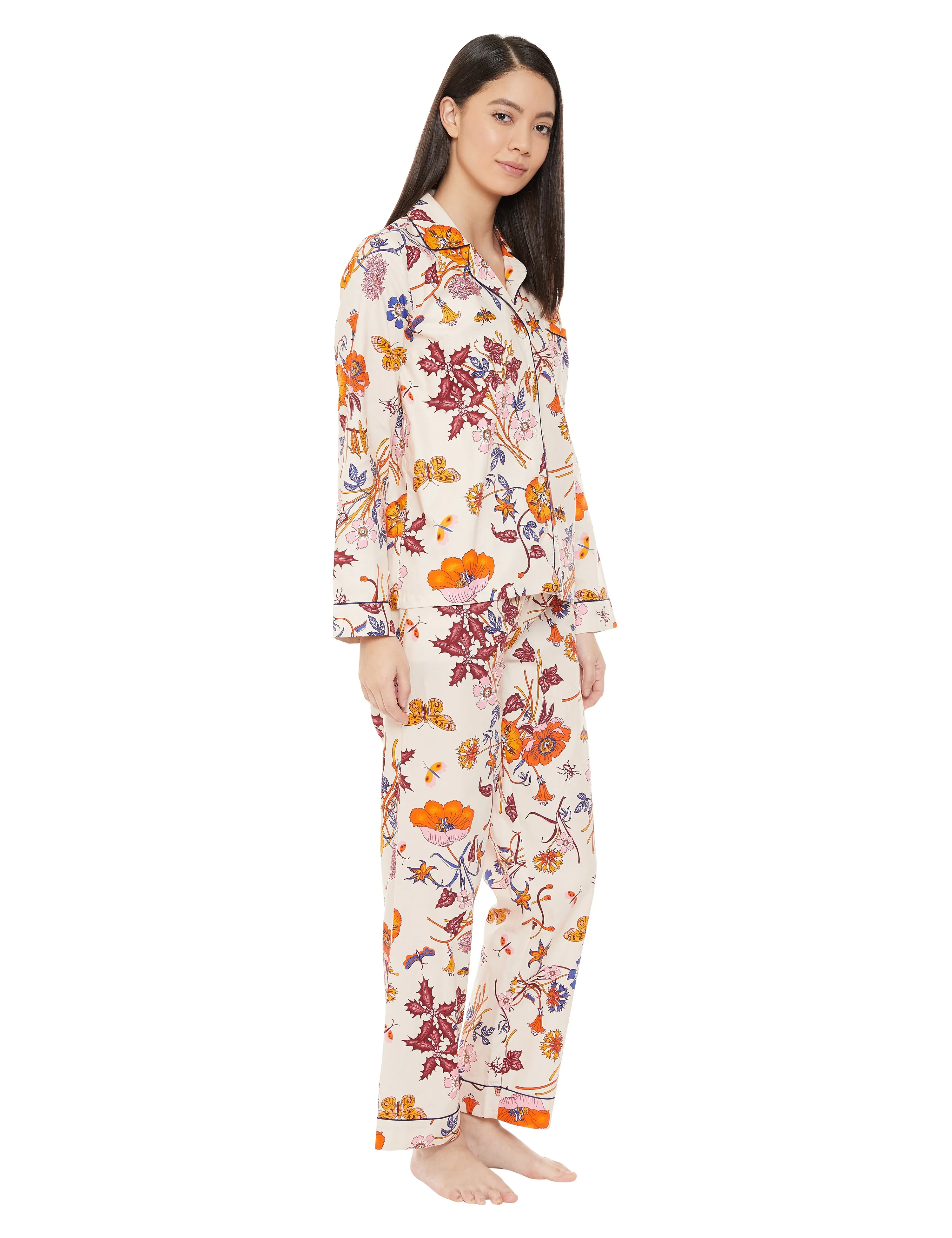 Jennie Cotton Woven Printed Pajama Set