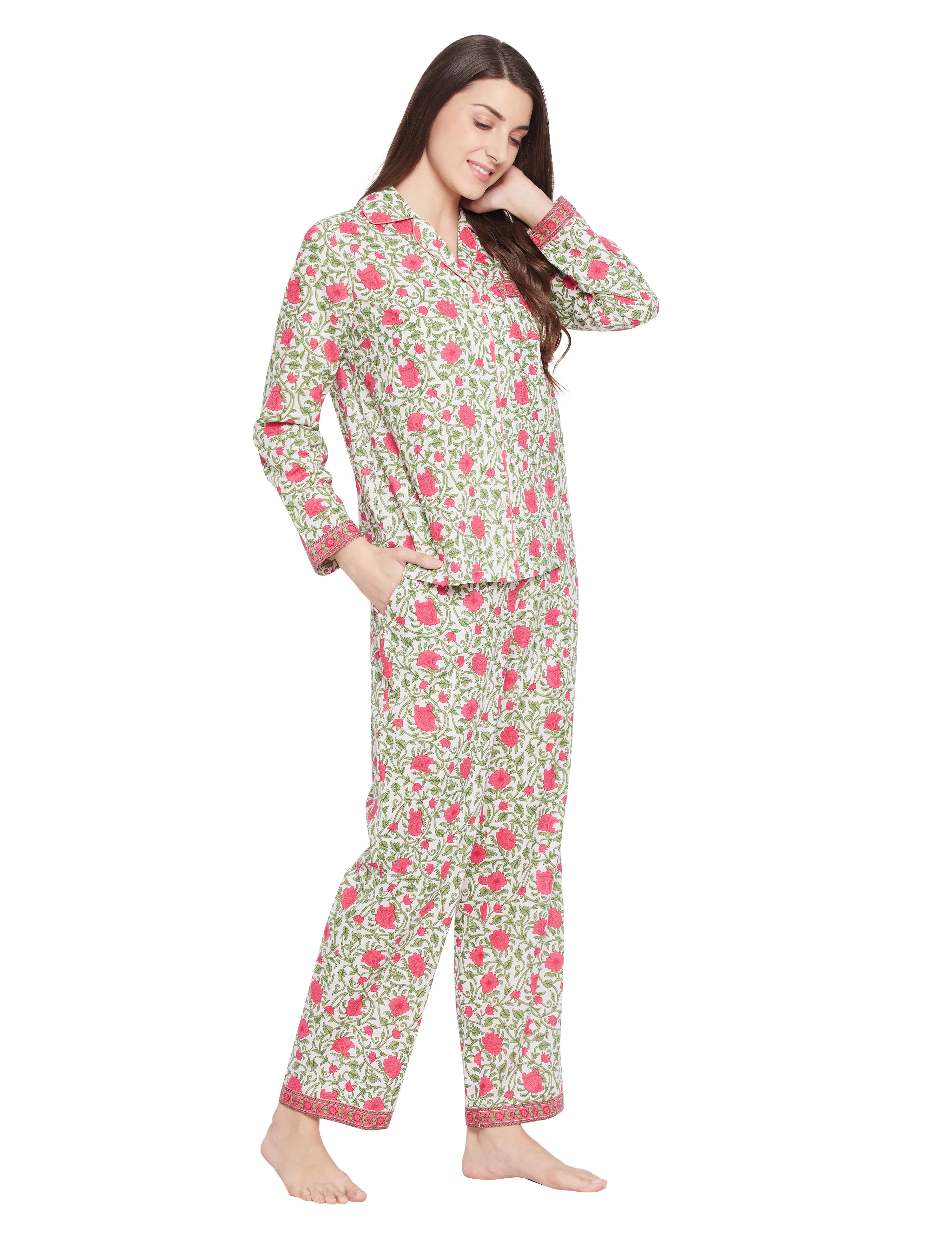 Jennie Cotton Woven Printed Pajama Set