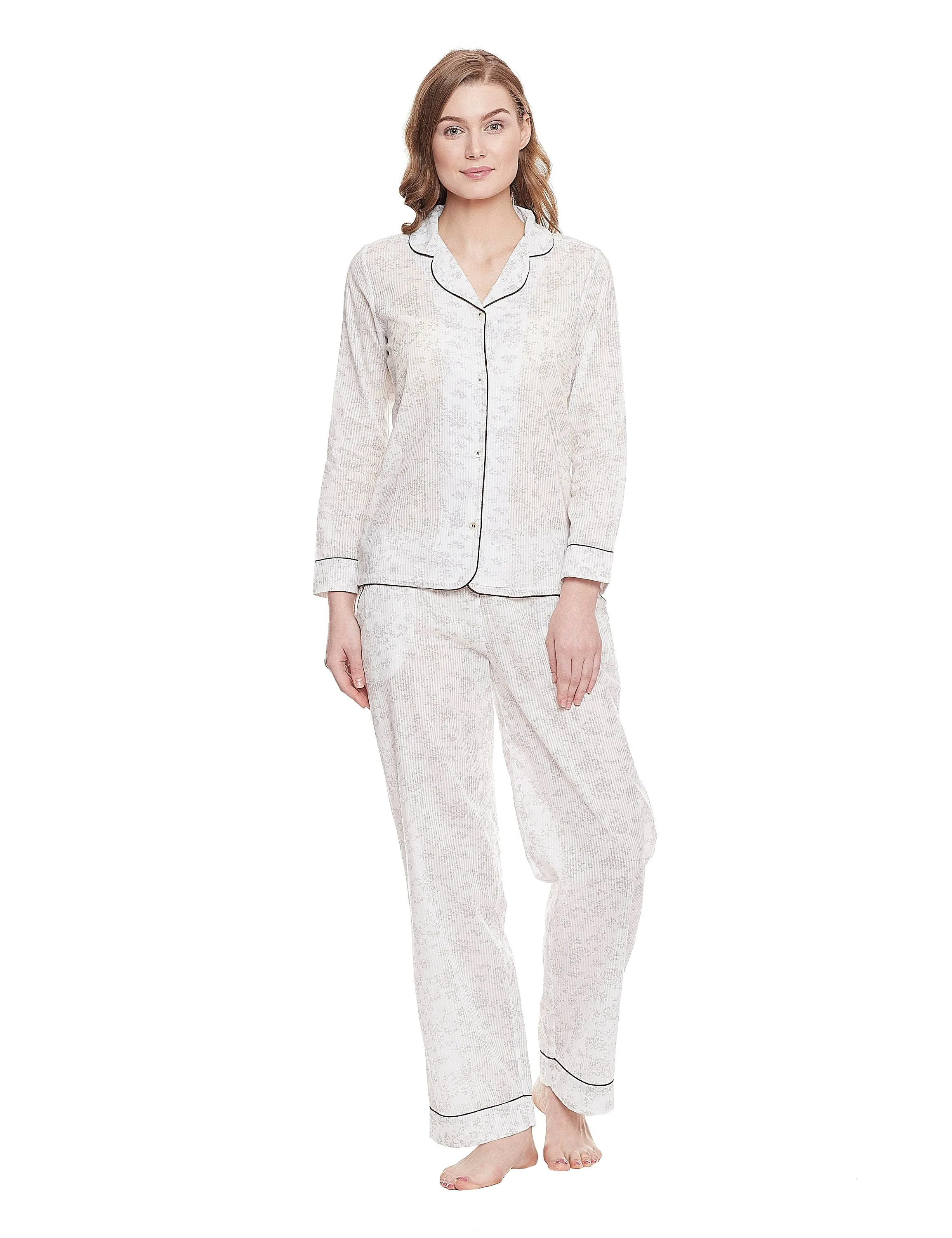 Jennie Cotton Woven Printed Pajama Set